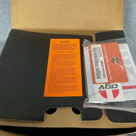 Harley-Davidson Motorcycle Helmet-Midway Gloss Black XXL 98026-06V/022L - Picture 7 of 7